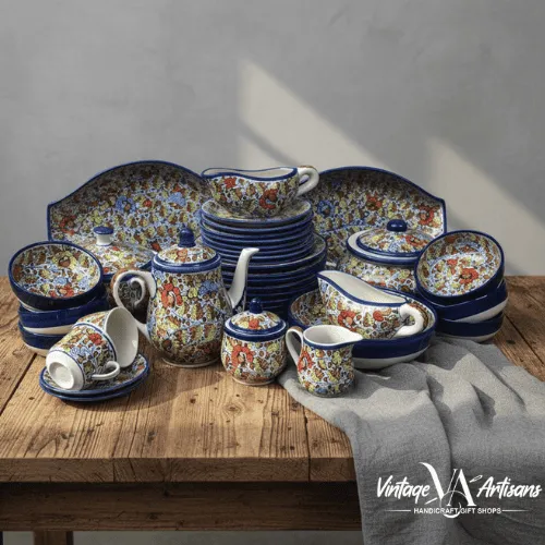 Blue Pottery Dinner Sets